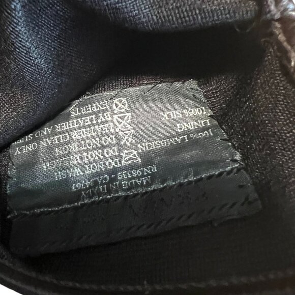 PRADA Lambskin Brown Gloves w/ Adjustable Prada Clasp #1376 - Picture 5 of 5